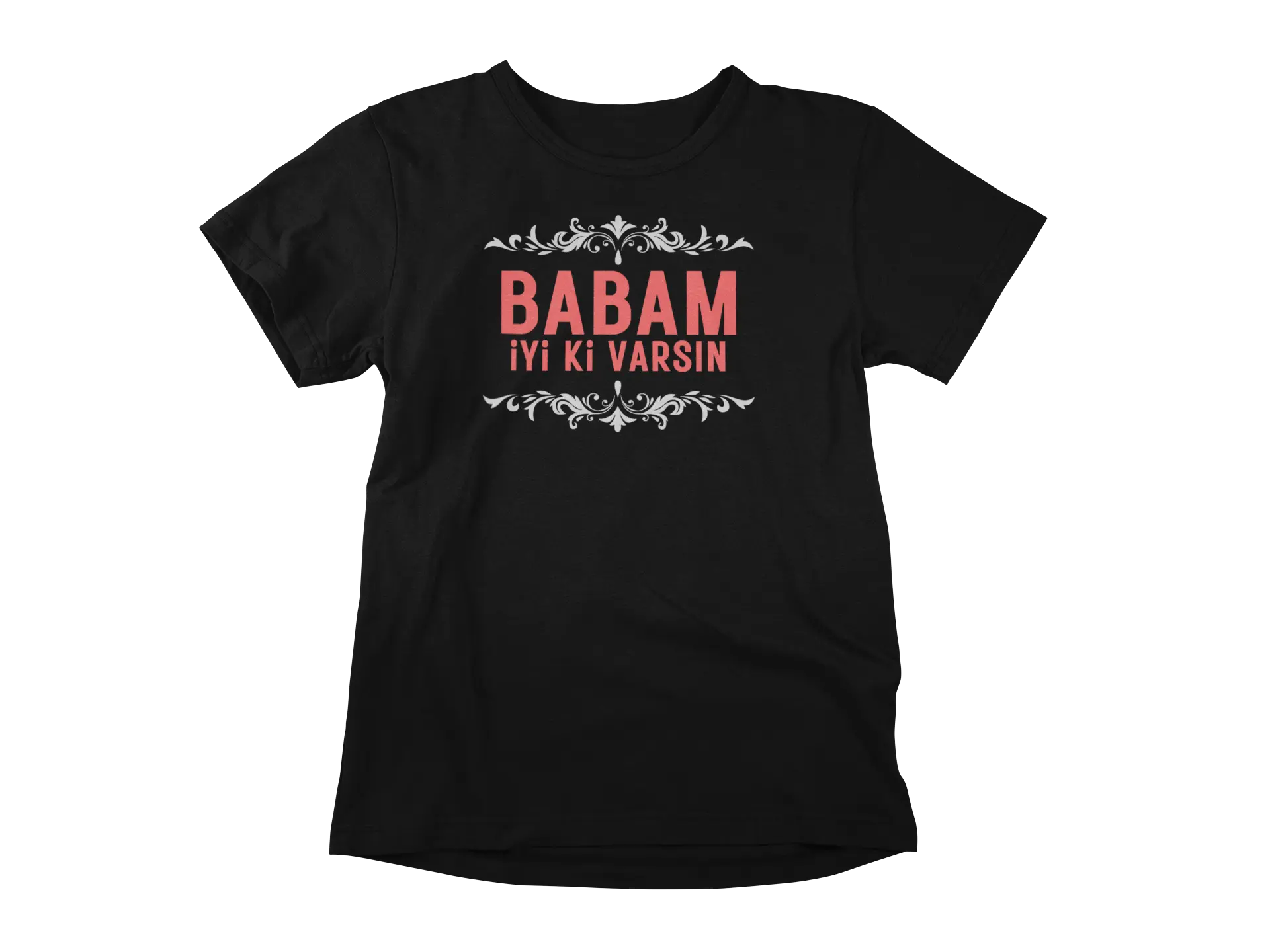 Babam iyi ki varsin T-Shirt als Geschenkidee für Baba